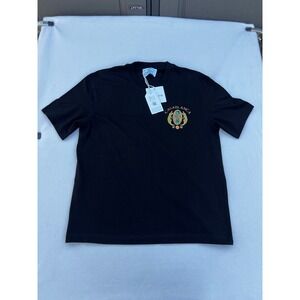 Casablanca Tennis Club Black‎ T Shirt Organic Cotton Made in France